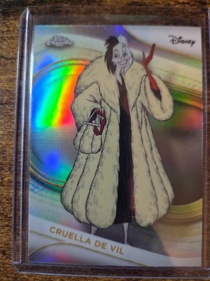 2025 Topps Chrome Disney Cruella De Vil Refractor #103 101 Dalmatians