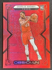 Charles Bassey 2021-22 Panini Obsidian Base Electric Etch Red Flood RC #197