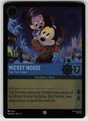 Mickey Mouse - Tiny Tim's Father 140/204 Common Winterspell Lorcana Cold Foil NM