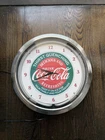 Coca-Cola Vintage Diner-Style Neon Evergreen Wall Clock Round