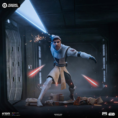 IRON STUDIOS STAR WARS CLONE WARS OBI-WAN KENOBI ART SCALE 1/10 STATUE NEW *US*