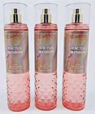 SET OF 3 BATH & BODY WORKS CACTUS BLOSSOM FINE FRAGRANCE BODY MIST SPRAY 8oz NEW