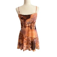 Urban Outfitters y2k Sheer Mesh Mini Dress Fairy Grunge Indie Euro Summer Size M