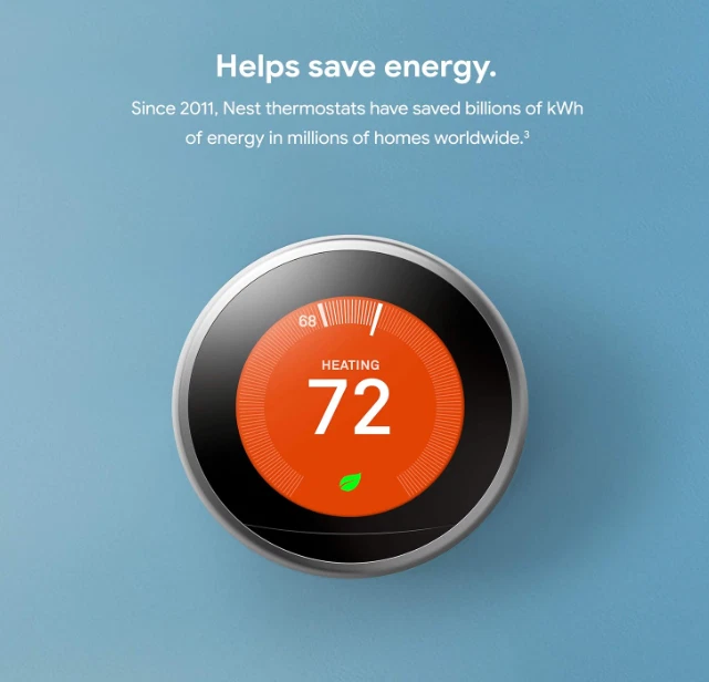 Slightly Used Google Nest 3rd Gen Learning Thermostat T3007ES Stainless Steel - Image 4 of 4
