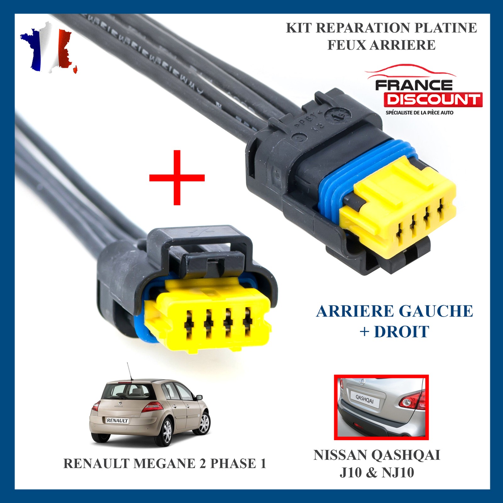 Steckverbinder FüR Platte Links RüCklicht + Recht Qashqai Megane 2 (Phase 1)-image