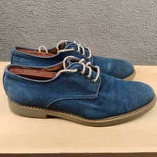 Alfani Size 9.5 Derby Denim Blue Canvas Shoe