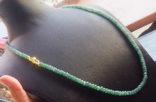 Certified Green 100 A JADE Jadeite Beads Circle Necklace 24 inches 720132 AS