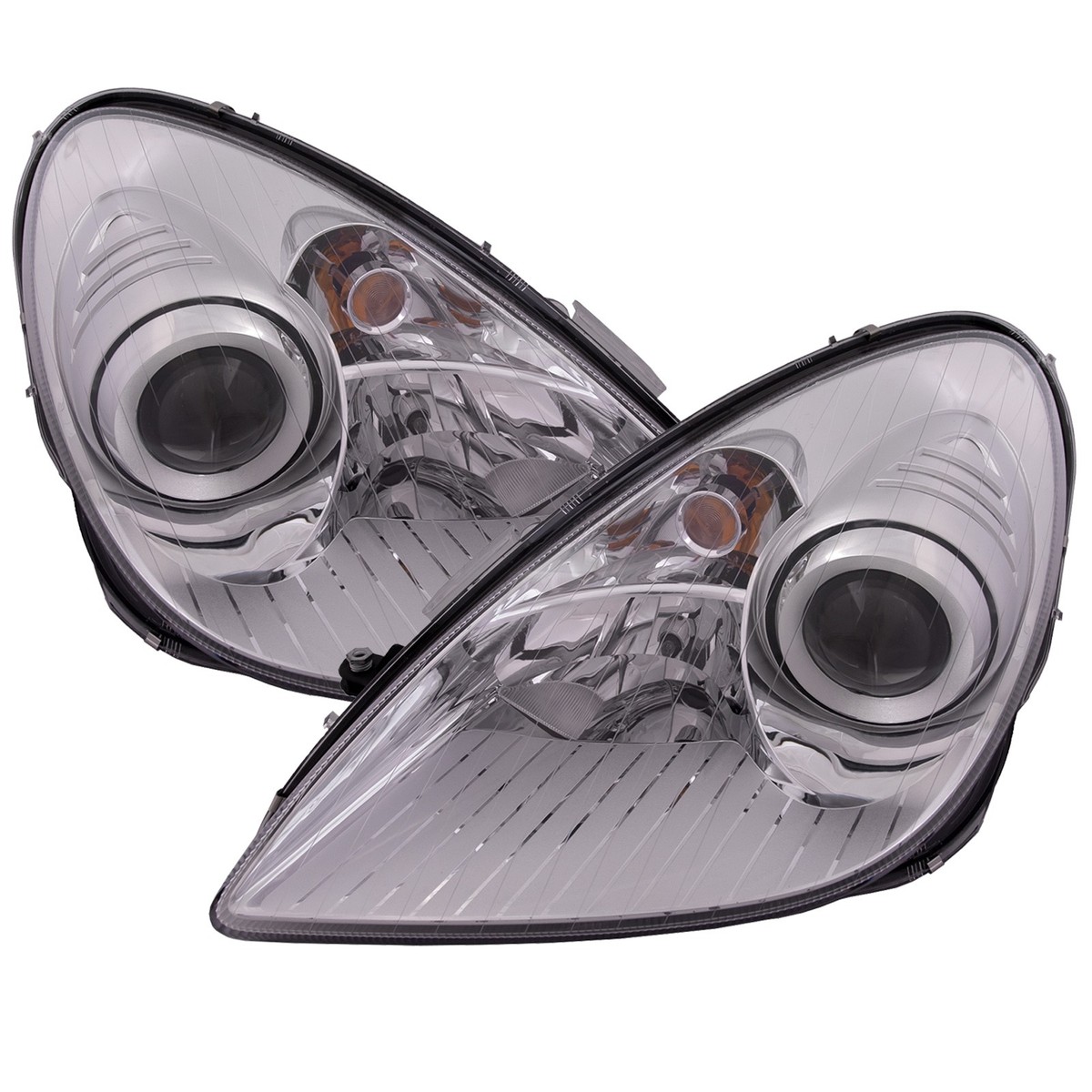Halogen Headlights Left Right Pair Headlamps Set Fits Mercedes