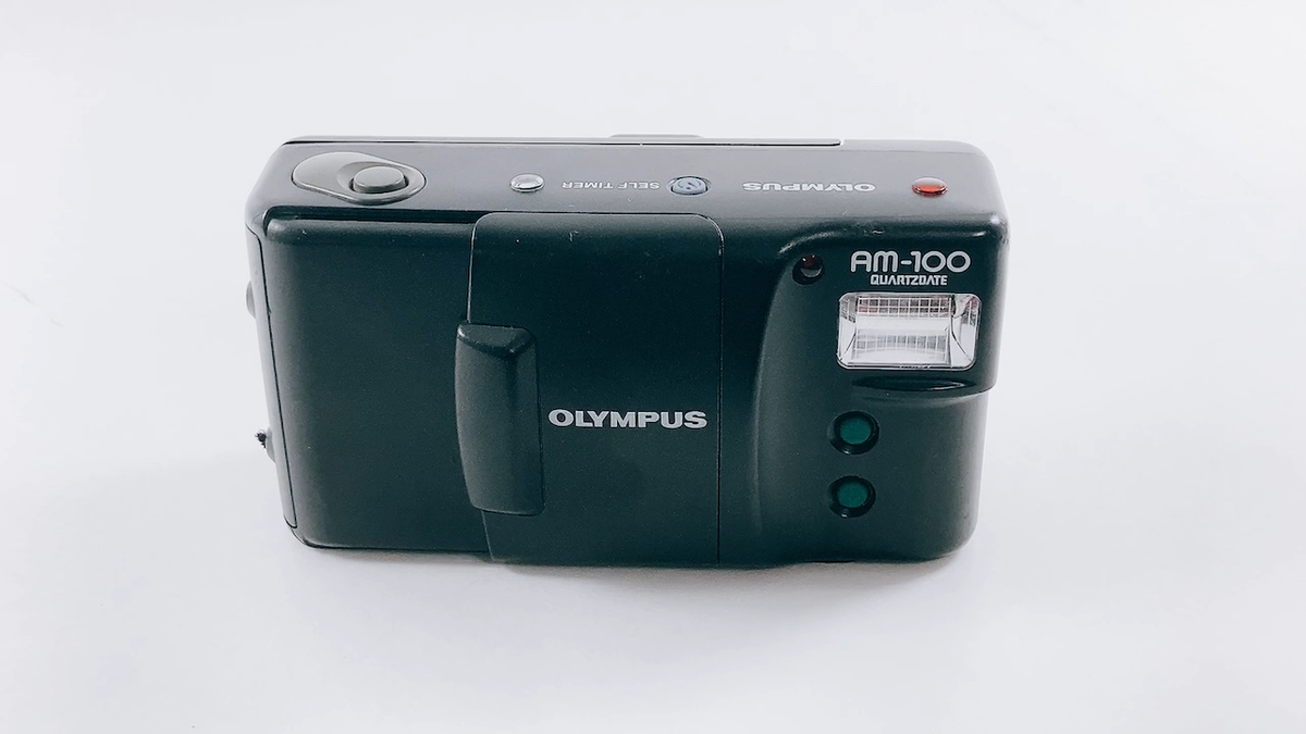 Olympus AM-100 QD Black Point & Shoot 35mm Film Camera From JAPAN