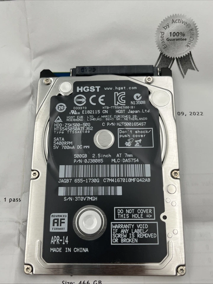*HGST Z5K500 HTS545050A7E362 500 GB 2.5 in SATA II Laptop Hard Drive* - Image 2 of 4