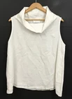 Bryn Walker Etta Tank Ivory Linen Sleeveless Top Made in USA Size S