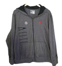 Wisconsin Badgers Adidas Ultimate Hoodie Women's Size 2X Rose Bowl Full Zip