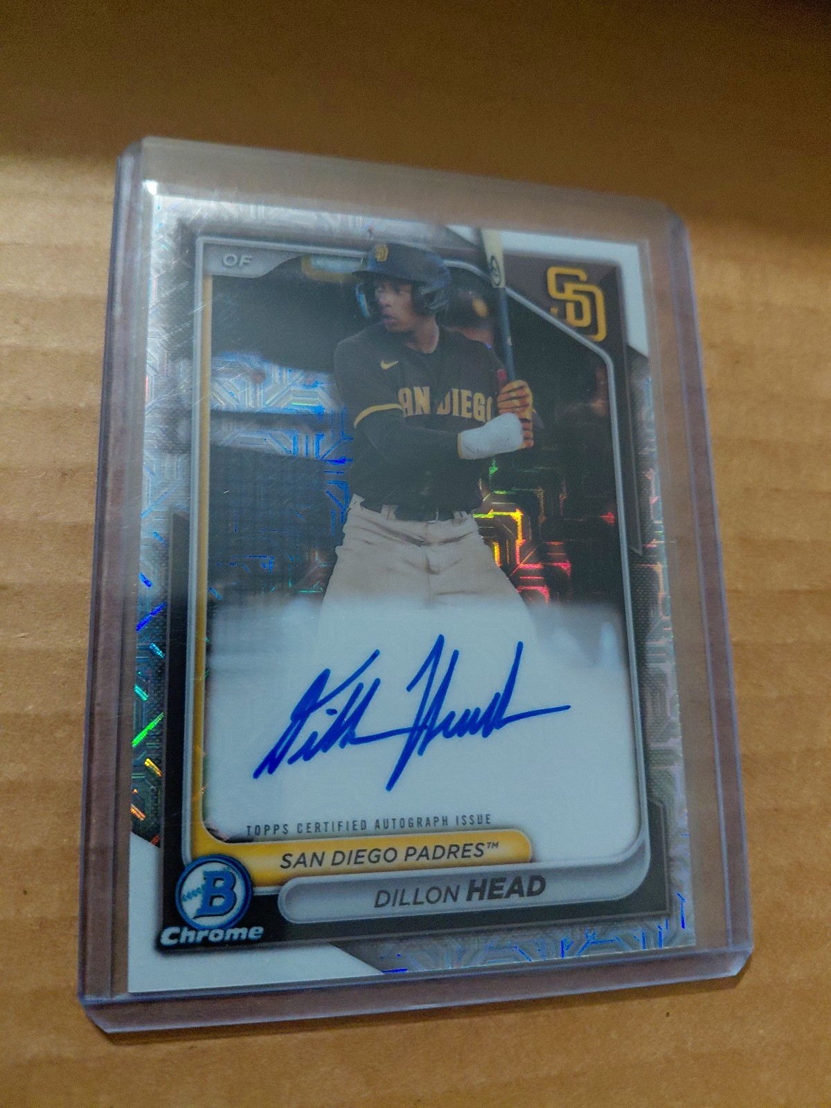 2024 Bowman Chrome Dillon Head Mojo Refractor Auto #BMA-DH San Diego Padres