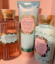 3x Bath Body Works Sweetest Song Body Wash Body Lotion Body Cream Bundle Lot 3