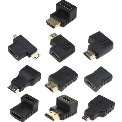 HDMI Adapter Set 10 Stück Mini HDMI Micro HDMI Buchse vergoldet Kabel