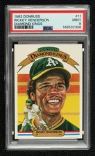 1983 Donruss Diamond Kings Rickey Henderson #11 PSA 9 MINT HOF 8d2