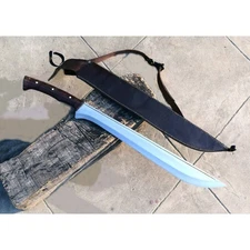 Custom Handmade Carbon Steel Blade Survival Machete Sword| Hunting Sword Camping