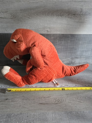 Toy R Us Rare Orange T-Rex Dinosaur 18” Plush Stuffed Animal Toy b236 - Picture 8 of 13