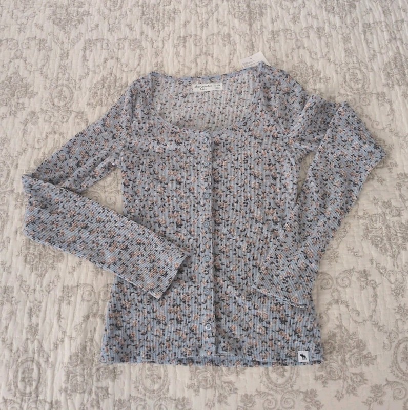 Abercrombie Kids Girls Scoop Thermal Long Sleeve Shirt