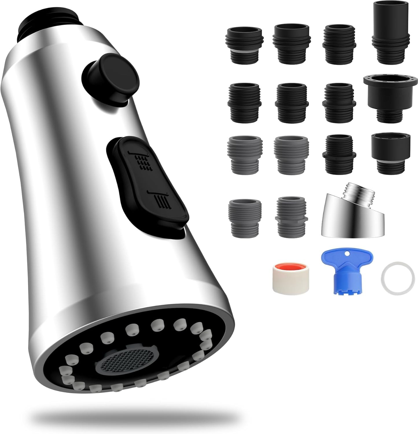 Pull down Kitchen Faucet Head Replacement, 3-Function NSF/ANSI/CAN 61 & CUPC Cer