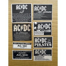 AC/DC SMALL GIG CUTTINGS(A) MEMORABILIA 8 original early gig adverts - (approx 9