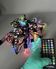 Festoon Lights Garden String Vintage Look 25FT Long 25 Led Bulbs Waterproof App