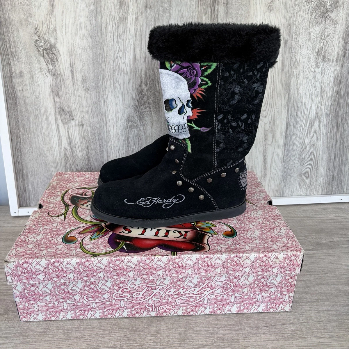 Ed Hardy Fur Boots for Women for sale - eBay