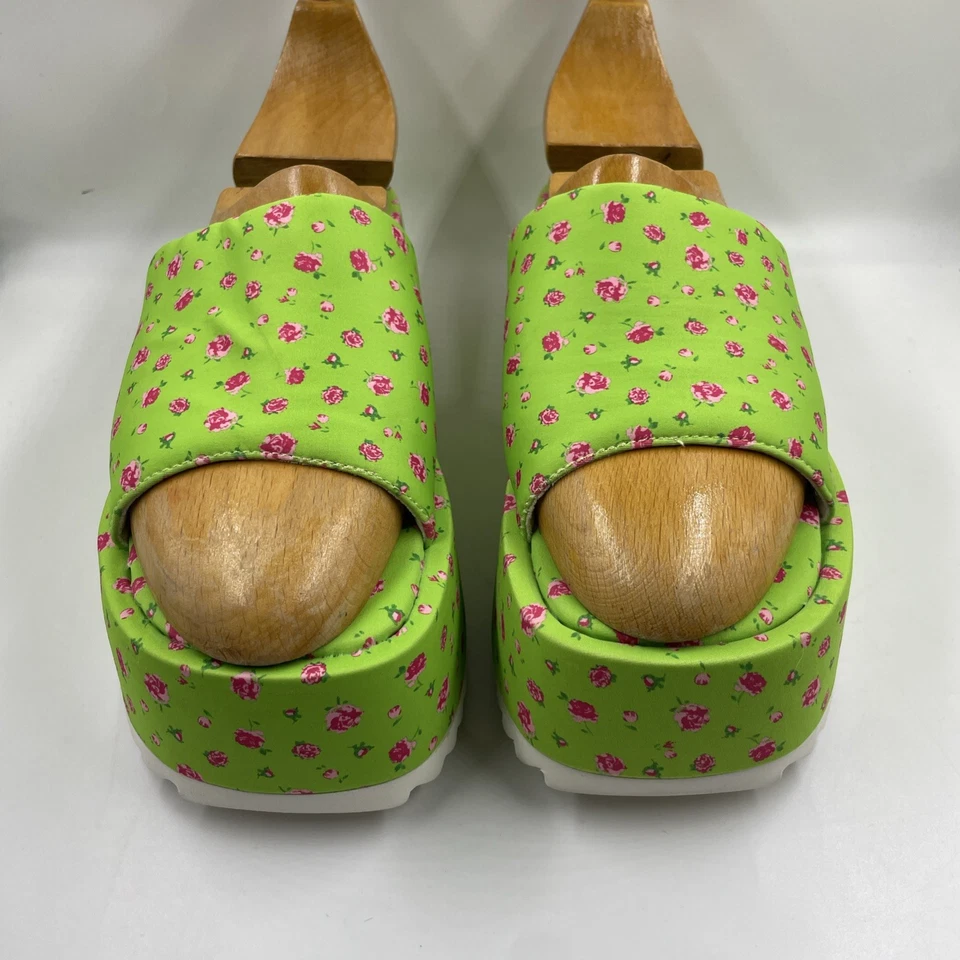 Urban Outfitters UO “Cora” Plataforma Floral Toboganes Talla 9 Excelente Estado Foto 2 de 4