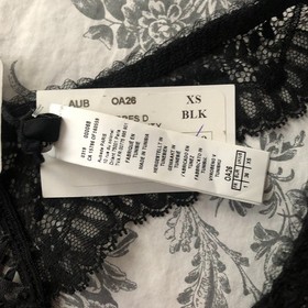 NWT AUBADE TANGA THONG BRIEF BLACK Lace sz XS