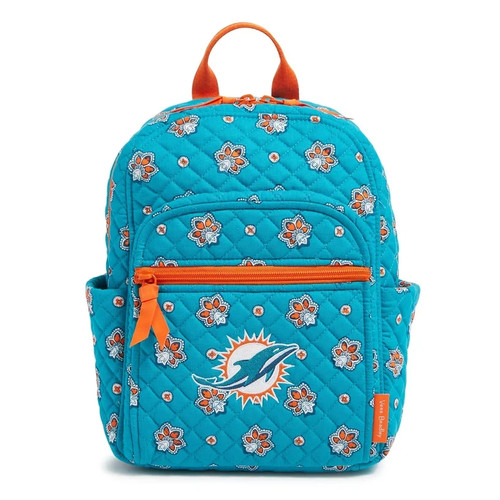Vera Bradley NFL Miami Dolphins Small Backpack Quilted Cotton Bandana Print NWT!