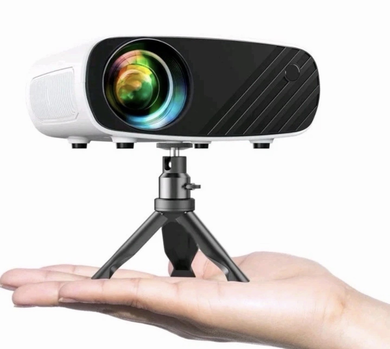 Mini Projector-iPhone,2025 Upgraded 1080P HD Projector,7000L-Android/iOS/HDMI/SD-image