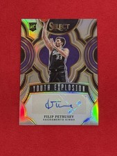 2023-24 Panini Select Filip Petrusev AUTO RC SILVER Prizm Youth Explosion Kings!