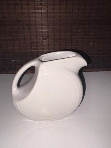 Fiestaware vintage Disk Pitcher White Art Deco Fiesta HLC USA