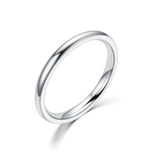 Authentic 2mm Gold Plated Stackable Ring Wedding Band Women Girl size 3-13