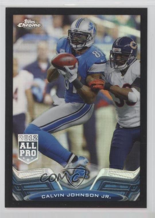 2013 Topps Chrome Black Refractor 218/299 Calvin Johnson #200 HOF 06pp