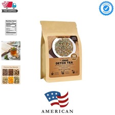 Detox Tea Bags, 50 Teabags Liver Detox Tea, With Milk Thistle Seed, Dandelion...