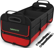 Simniam Large Trunk Organizer for Car, Foldable Multi Compartment Car Trunk Orga