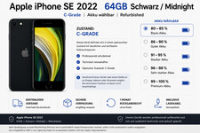 Apple iPhone SE 2022 64GB Schwarz | C-Grade | Batterie wählbar | Refurbished
