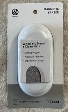 New U Brands Magnetic Board Eraser Thicker Felt. White Hard Case 4.5