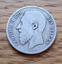 Pièce de Belgique - 2 franc 1867 - Léopold II Roi des Belges - Argent 835/1000