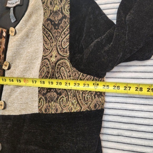 New 80s 1X Patchwork Jacket Leopard Paisley Tapes… - image 5