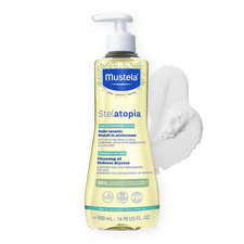 Mustela Stelatopia Eczema-Prone Skin Cleansing Oil - Baby Body Wash with Natural