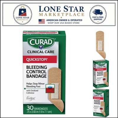 QuickStop Flexible Fabric Bandages, 0.75x2.83 Inch - Ideal for Cuts and Scrapes
