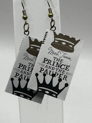 Mini Books Dangle Earrings featuring ZURU Mini Brands Mark Twain Classics