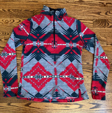 Ralph Lauren Active base layer top Aztec southwestern 1/4 zip cotton heritage