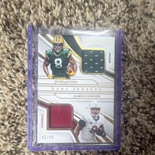Panini 2025 Immaculate Dual Jerseys Josh Jacobs James Conner /49 Packers Cardin…