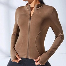 2024 New Yoga Coat Short Sports Jacket WOMEN'S Fitness Clothes Slimming Body Scu