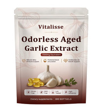 AJO Envejecido, 7500mg Odorless Organic Garlic Softgels Heart Immune