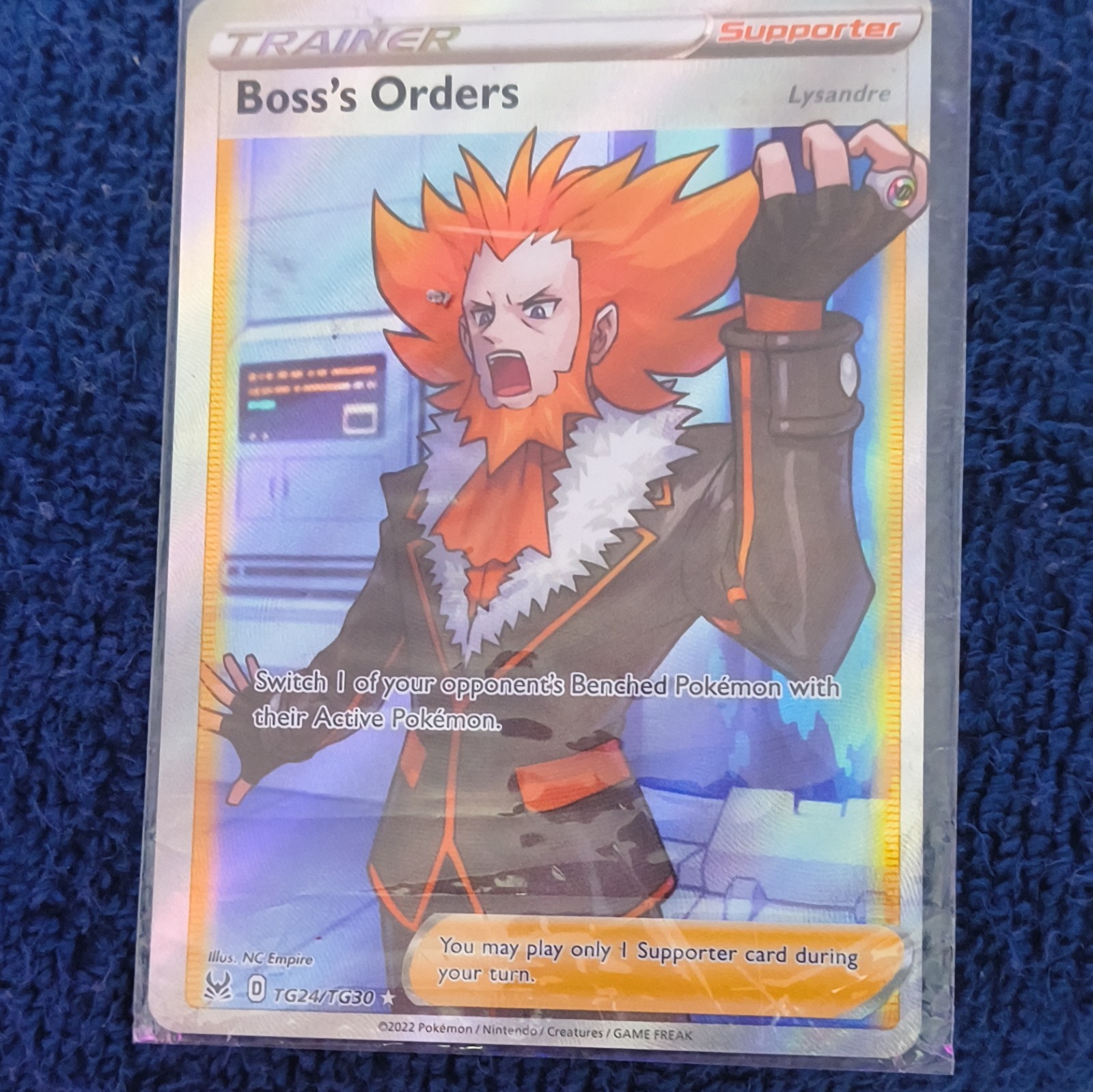 Pokemon TCG Boss's Orders (Lysandre) TG24/TG30 Lost Origin TG Holo Full Art