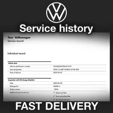 Volkswagen Service History Records (Service Report)